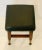 Stylish Black Leather Mayan Footstool, warm mahogany finished wood frame, great for a little extra seating in any room,...