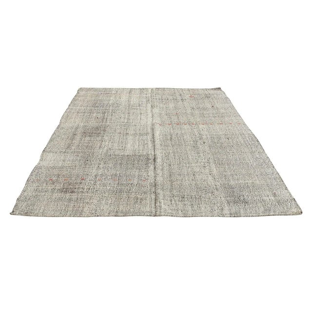 Handwoven vintage modern kilim rug from Adana region of Turkey. Approximatelly 50-60 years old. In very good condition.