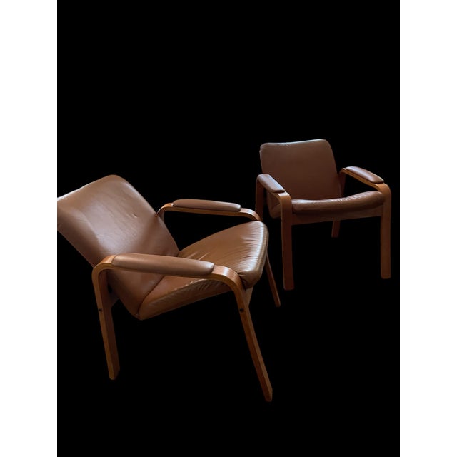 Mid-Century Modern 1970s Ekornes Attributed Lounge Chairs - Set of 2 For Sale - Image 3 of 12
