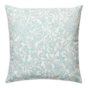 The House of Scalamandré Bali Floral Outdoor Pillow, Surf