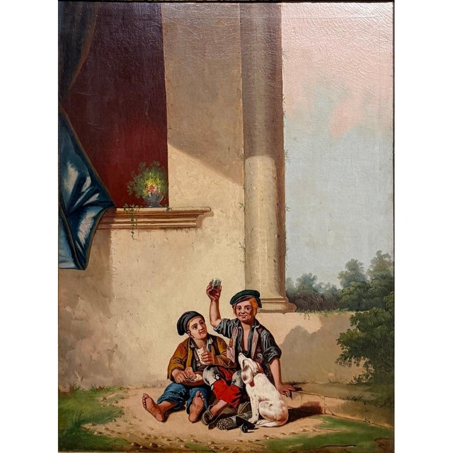 Early 19th Century French Hand-Painted Trumeau Mirror For Sale - Image 4 of 18
