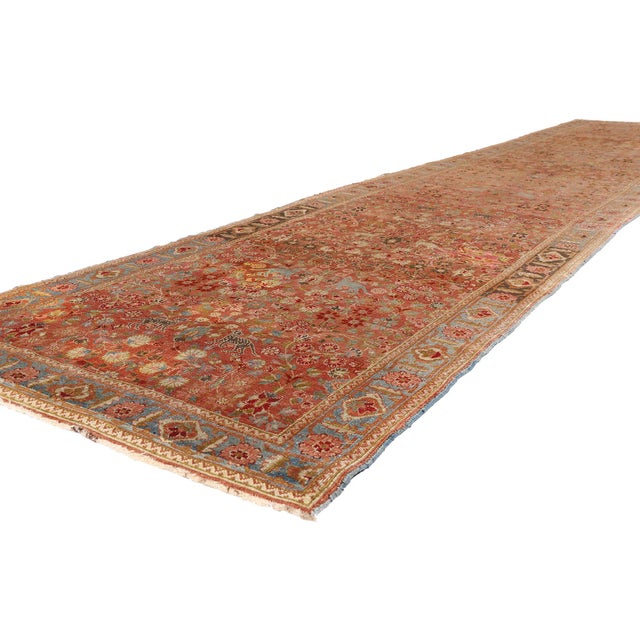 79537 Antique Persian Bijar Rug, 03'10 x 18'09. A Paradise Garden: Late 19th Century Persian Bijar Masterpiece of Eternal...