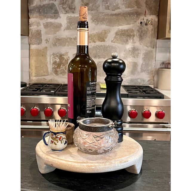 Natural unpolished marble footed plateau. Versatile riser for any room. Ideal for serving cheese, displaying favorite...