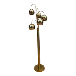 Mid 20th Century Mid Century Modern Gold 5 Light Orb Floor Lamp