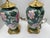 Green Vintage Chinoiserie Green Ceramic Floral Table Lamps With Brass Bases a Pair For Sale - Image 8 of 18