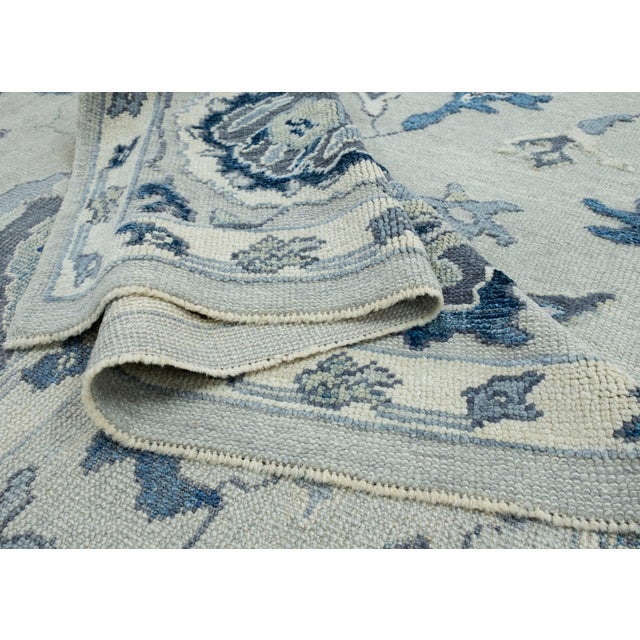 Textile Turkish Oushak Rug 12'6" x 16'4" #18504 For Sale - Image 7 of 8