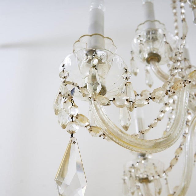 Vintage Crystal Chandelier with 12 Lights For Sale - Image 6 of 11