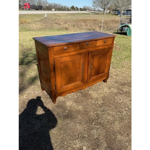 Wood 18th Century French Country Louis XV Solid Walnut Sideboard / Buffet For Sale - Image 7 of 16