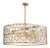 Arteriors Modern Geometric Glass and Brass Round Tripoli Chandelier For Sale