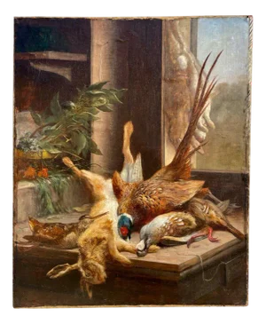 Edmonde De Borchard, The Game, Oil on Canvas