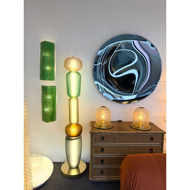 2020s Large Contemporary Totem Murano Glass Floor Lamp by Studio Ad, Italy For Sale - Image 5 of 14