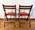 Mid 20th Century Folding Chairs by Nevco Furniture Corp., Red Vinyl & Walnut Finish — Set of 2 For Sale - Image 6 of 11