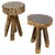 Wood French Brutalist Side Tables, 1960, Set of 2 For Sale - Image 7 of 7