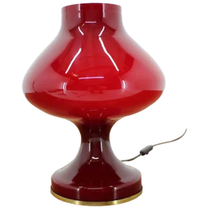 Red Glass Table Lamp by Stefan Tabery, 1960s