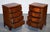 Georgian Style Serpentine Nightstands with Drawers, Set of 2 For Sale - Image 3 of 18