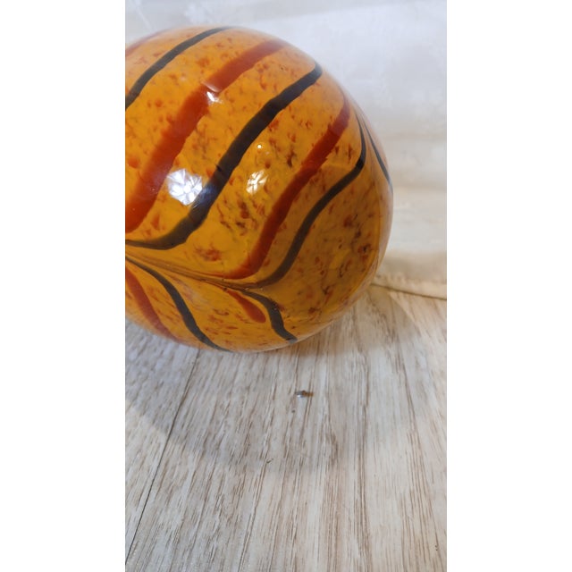Mid 20th Century Murano Style Cased Art Glass Tiger Stripe Fenicio Vase - 10.5" Tall For Sale In Philadelphia - Image 6 of 8