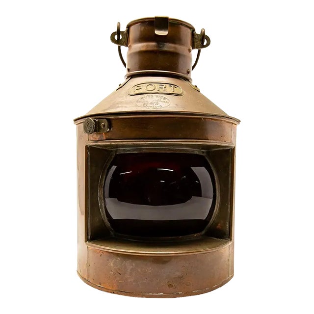 1902 Copper Port Ship Lantern by Tung Woo For Sale