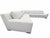 2020s Rh Modena Track Arm Left-Arm Bench-Cushion L-Sectional – Perennials Performance Textured Linen Weave in Mist For Sale - Image 5 of 18