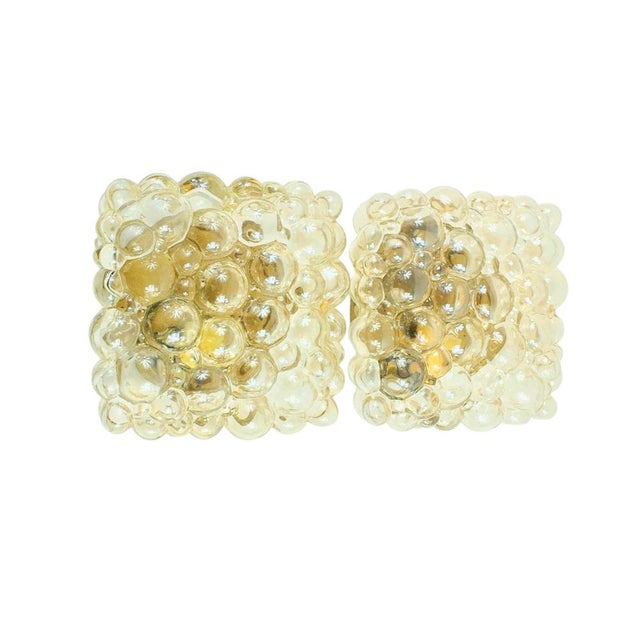 Mid-Century Modern Amber Bubble Glass Wall Lights by Helena Tynell for Limburg, Germany, 1970s, Set of 2 For Sale - Image 12 of 12