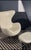 Egg Swivel Armchair in Ivory White Leather and Metal. 1970s, Set of 2 For Sale - Image 6 of 6