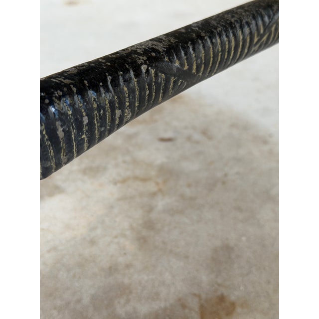 Vintage Coastal Chinoiserie Faux Bamboo Aluminum Chaise Lounge For Sale - Image 9 of 12