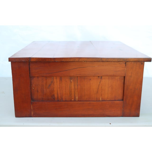 Wood Late 19th Century Clark's o.n.t. 2 Drawer Walnut Spool Cabinet With Brass Stem Pulls For Sale - Image 7 of 13