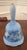 Ceramic Vintage Currier & Ives “Home in the Wilderness” Blue & White Porcelain Bell With Gold Accents For Sale - Image 7 of 11