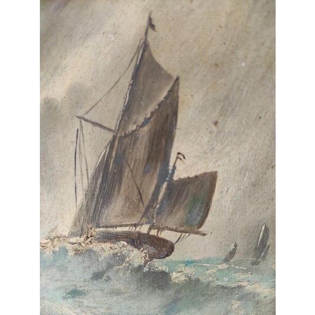 Chauvry, French Seascape, Oil Painting, 1929 For Sale - Image 15 of 17