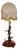 Antique Antler and Beaded Fabric Shade Table Lamp, 1930s/40s, Single Light, 73 Cm High from Unbekannt For Sale