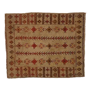 1970s Vintage Moroccan Rug, 4'7" X 5'8"