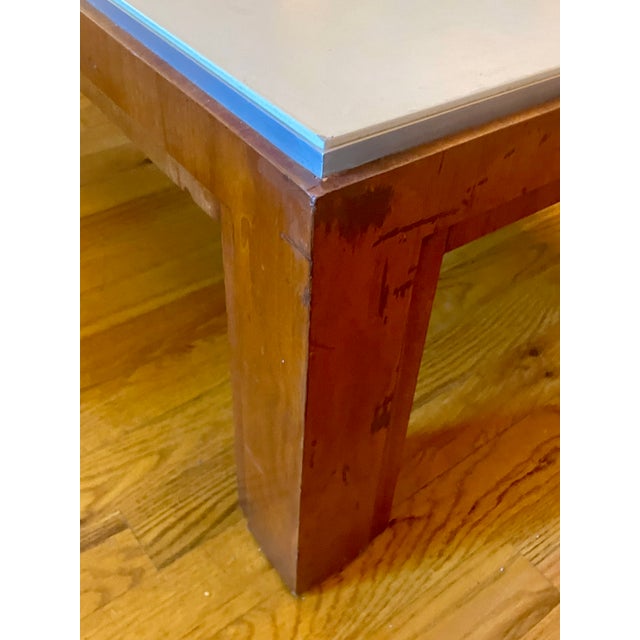 Ralph Lauren Vintage Ralph Lauren Leather Coffee Table – Modern Cherry & Cream For Sale - Image 4 of 17