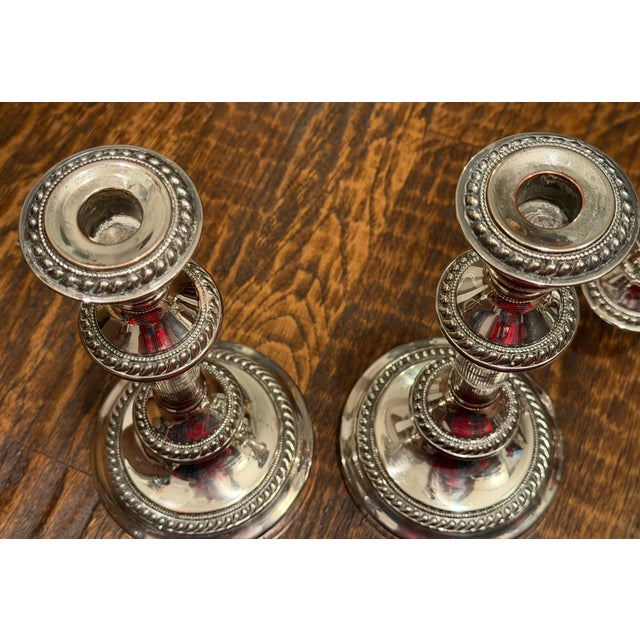 Pair of George III Old Sheffield Plate Three-Light Candelabra, Early 19th Century For Sale - Image 14 of 18