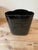 Alvar Aalto Style Black Modernist Vase. It has a modern oval irregular shape (middle curve is off center) & the black...