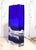 Glass Modern Rectangular Cobalt Blue Art Glass Vase by Petr Hora Czech Republic, 1970 For Sale - Image 7 of 11
