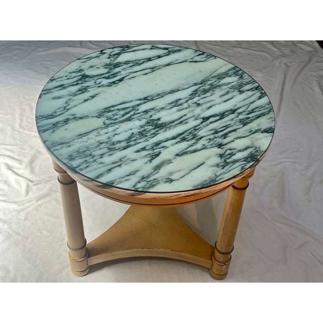 Late 20th Century Directoire Style Marble Top Gueridon Table - Project Piece For Sale - Image 9 of 9