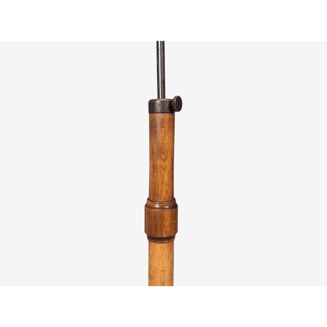 1930s Swedish Art Deco, Adjustable Floor Lamp, Birch, Metal For Sale - Image 9 of 11