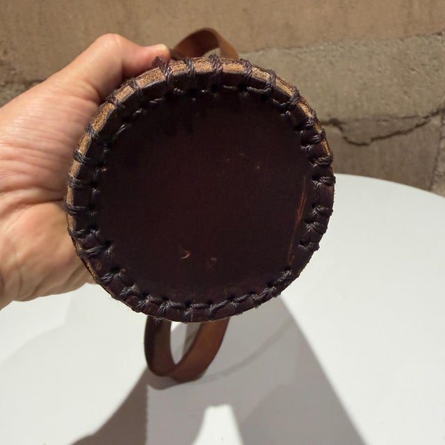 Vintage Leather Carrying Case With Strap For Sale - Image 4 of 10