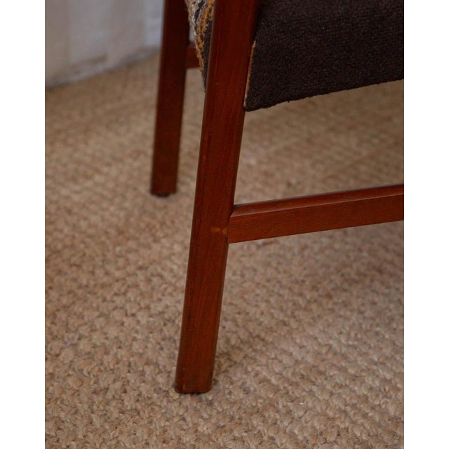 Brown 1960s Danish Modern Teak and Wool Dining Chairs - Set of 8 For Sale - Image 8 of 14