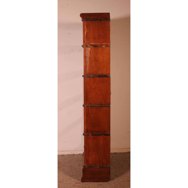 Oak Bookcase with Drawer by Globe Wernicke For Sale - Image 9 of 10