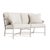 Brown Jordan Venetian Loveseat, Dove frame with Fusion Natural fabric For Sale - Image 12 of 12