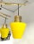 Yellow Large Contemporary Brass Chandelier Yellow Murano Glass Cup, Italy For Sale - Image 8 of 12