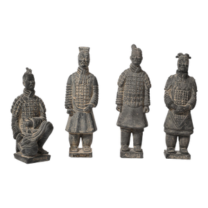 Set of Four Chinese Qin Shi Huang Mausoleum-Style Terracotta Warrior Sculptures