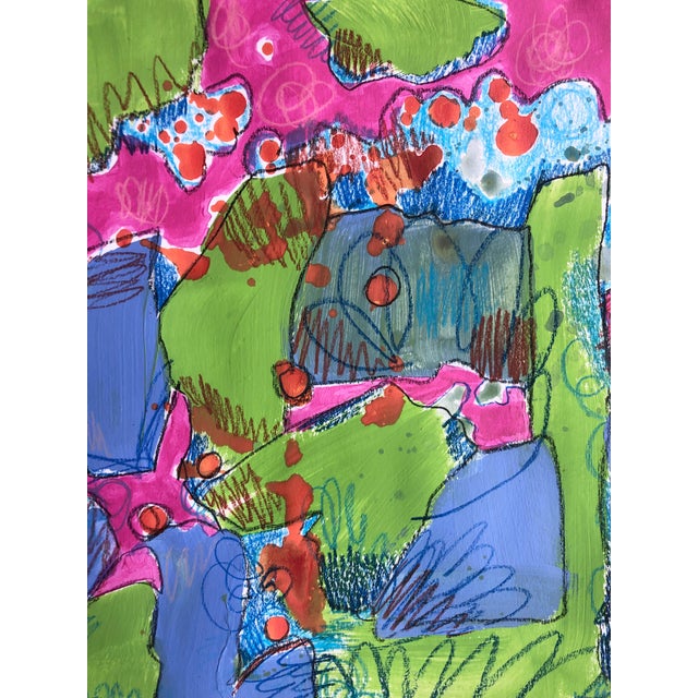 Paper CL Auker Original Contemporary Mixed Media Painting, “The Earlier Chaos” For Sale - Image 7 of 9