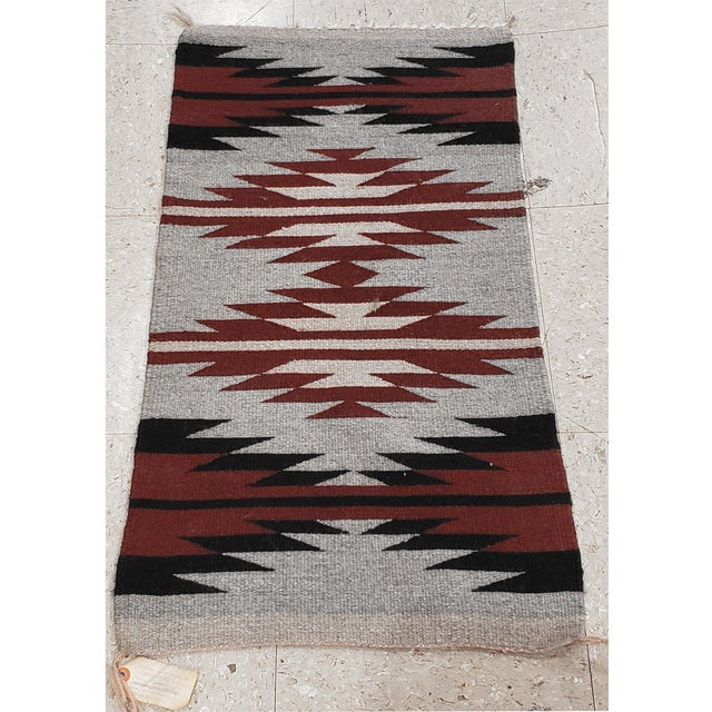 Late 20th Century Miniature Navajo Style Rug - 1′6″ × 2′10″ | Chairish