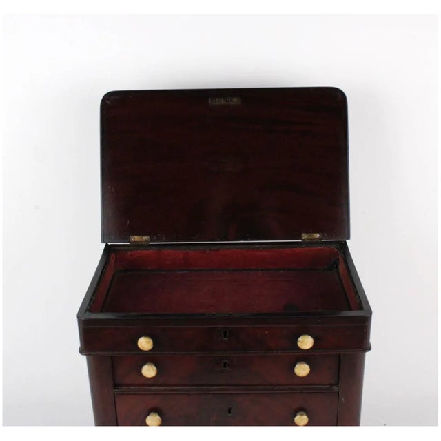 Antique Salesman Sample Empire Mahogany Chest of Drawers For Sale - Image 4 of 11