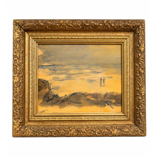 Artwork by Merwin Richard Altfeld 1966 Original Malibu California Mixed-Media Painting For Sale - Image 15 of 15