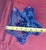 1990s Vintage MCM Paul Bendzunas Studio Hand Blown Art Glass Blue Handkerchief Vase For Sale - Image 5 of 6