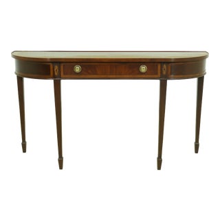 Hekman Figural Mahogany 1 Drawer Console Table For Sale