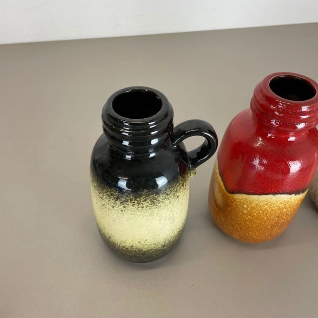 Fat Lava Supercolor Vases from Scheurich, Germany, 1970s, Set of 3 For Sale - Image 4 of 18