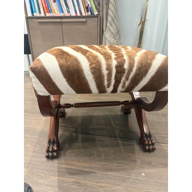 The McDowell stool is a modern take on Neoclassicism and French Empire styling. Made by Henredon for Ralph Lauren....